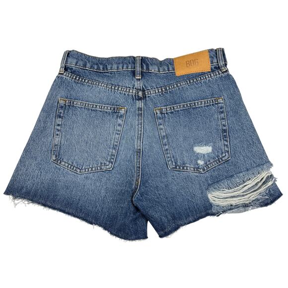 NWT BDG Urban Outfitters Pax Patchwork Denim Short Women's Size 28 Blue - Picture 4 of 5